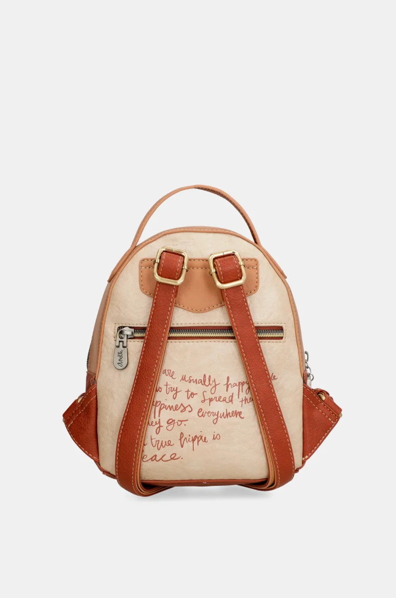 Mochila pequeña Peace & Love Camel - Imagen 4
