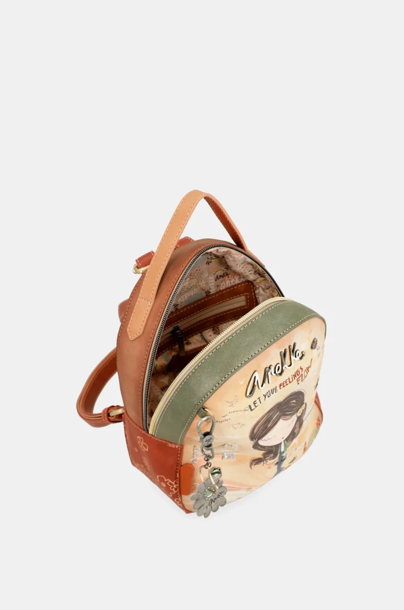 Mochila pequeña Peace & Love Camel - Imagen 6