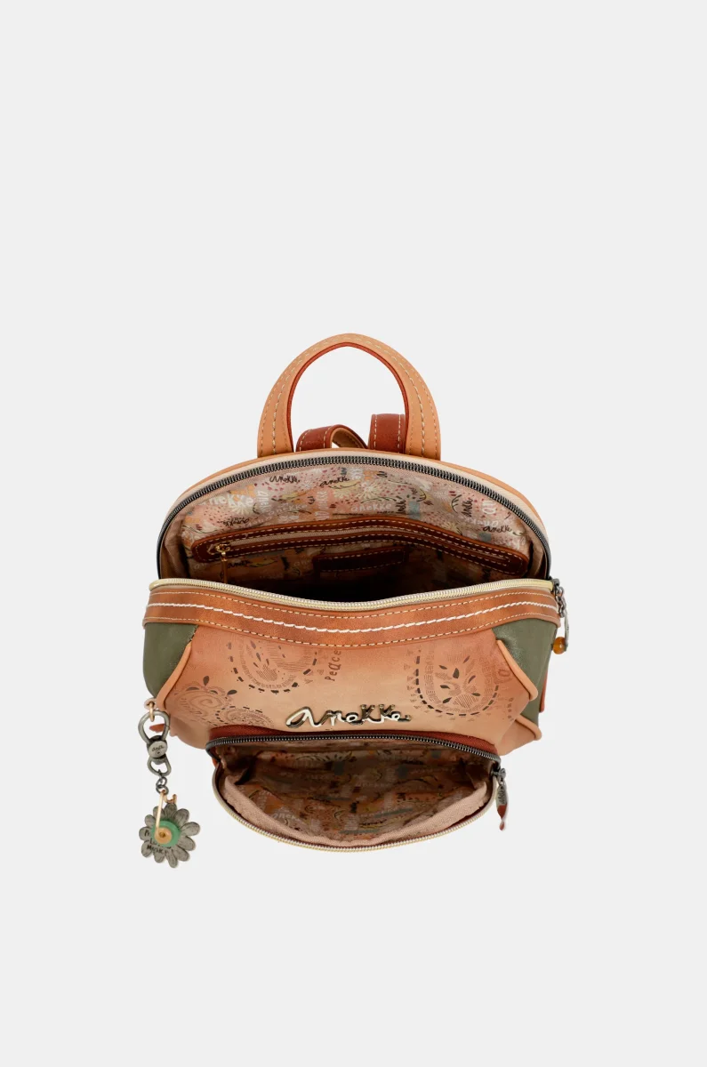 Mochila mediana Peace & Love Camel - Imagen 8