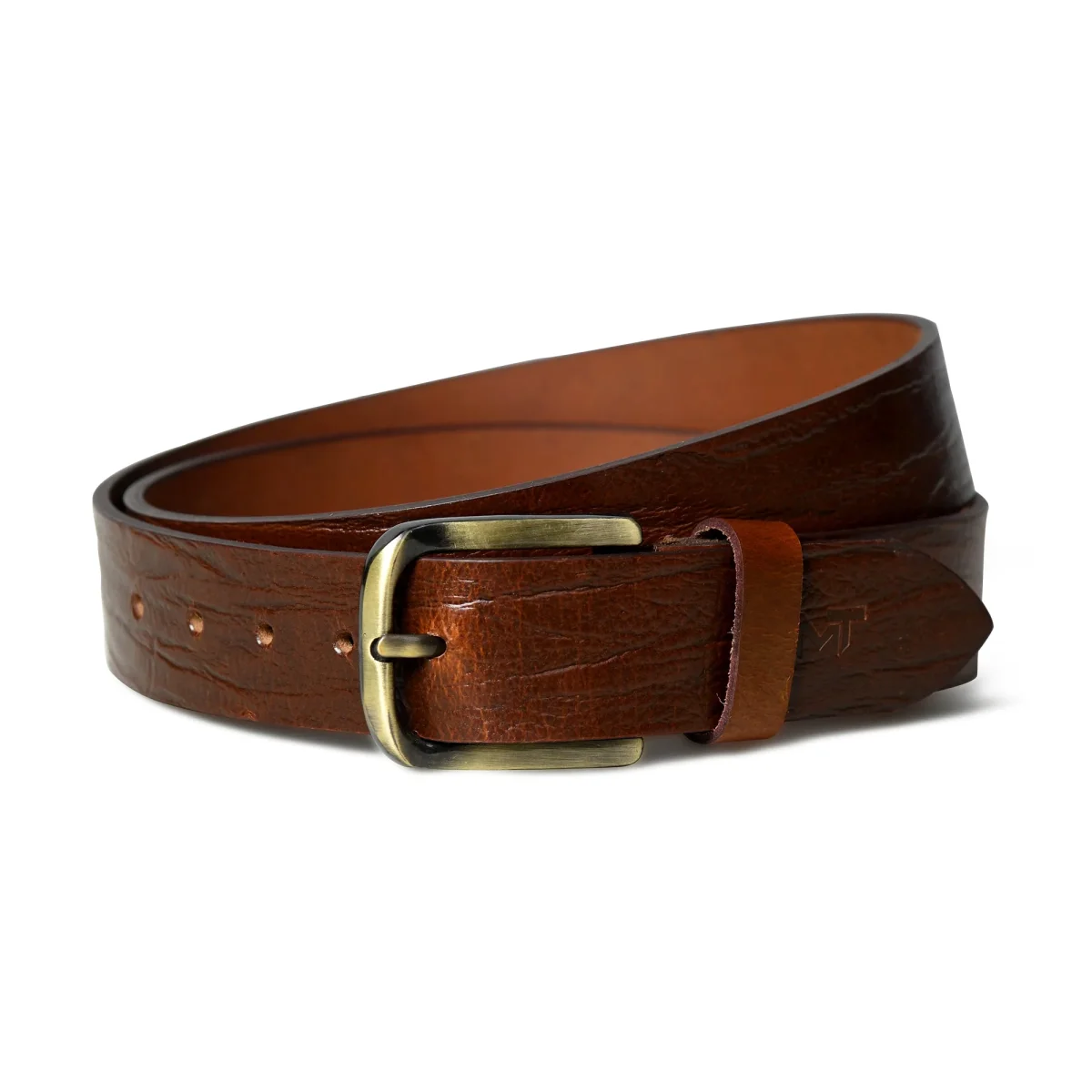 Vibrant Brown Pin Buckle Belt - Imagen 4