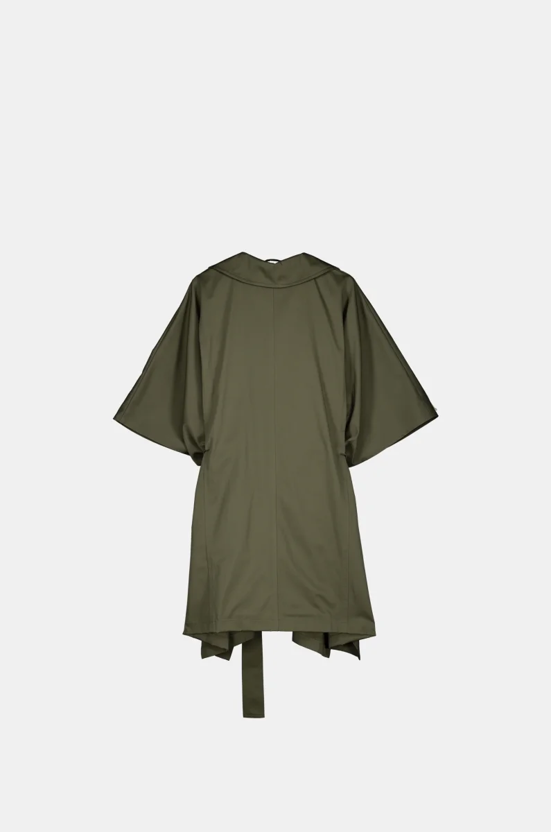 Gabardina estilo capa verde - Imagen 3