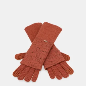 Guantes de punto rojo