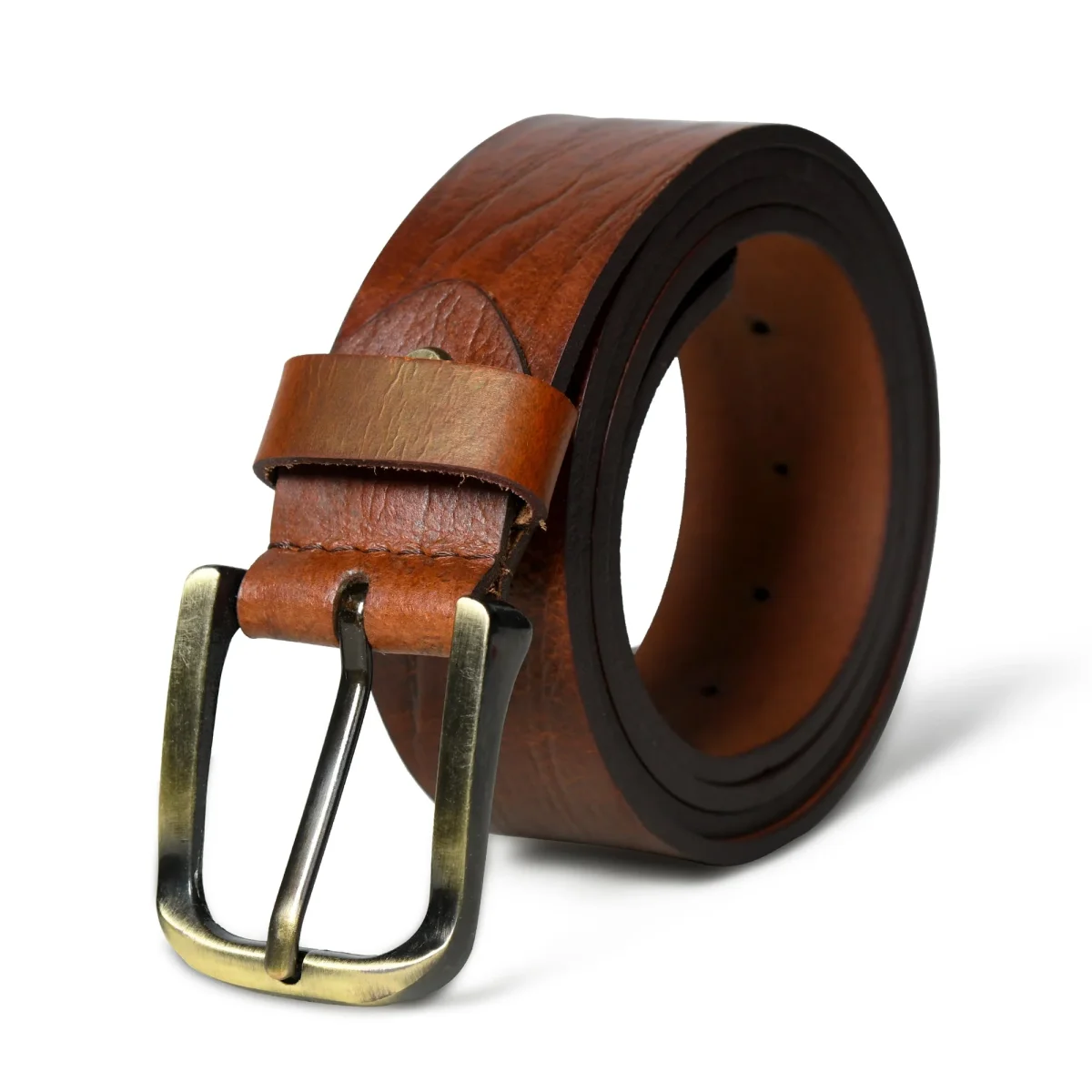 Vibrant Brown Pin Buckle Belt - Imagen 2