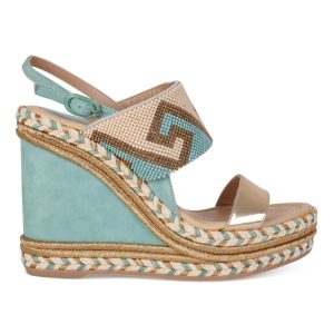 Alpargatas Greca altas turquesa OUTLET