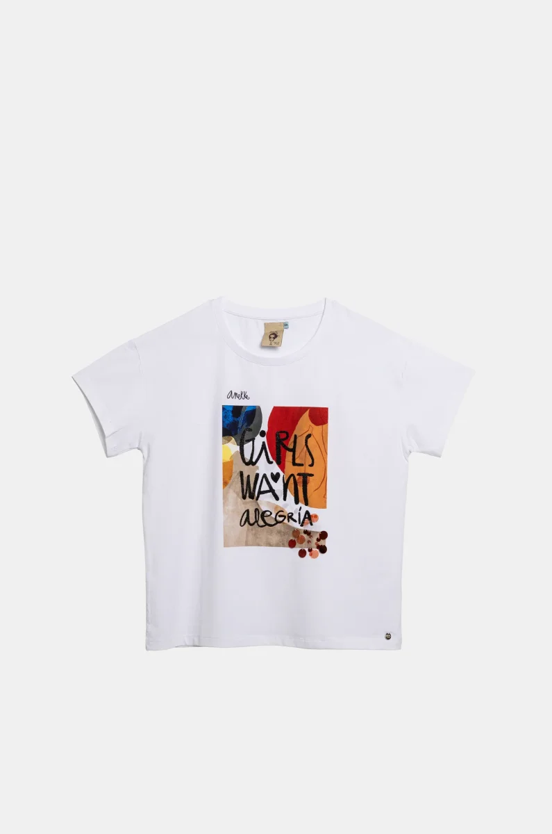 Camiseta manga corta blanca Alma - Imagen 2