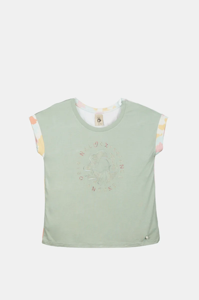 Camiseta manga corta verde Memories - Imagen 2