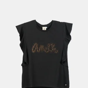 Camiseta manga corta con brillo Anekke