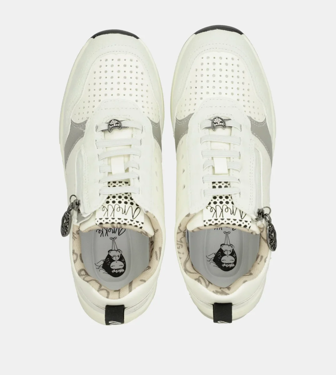 Deportivos blancos con cuña Lunares - Imagen 5