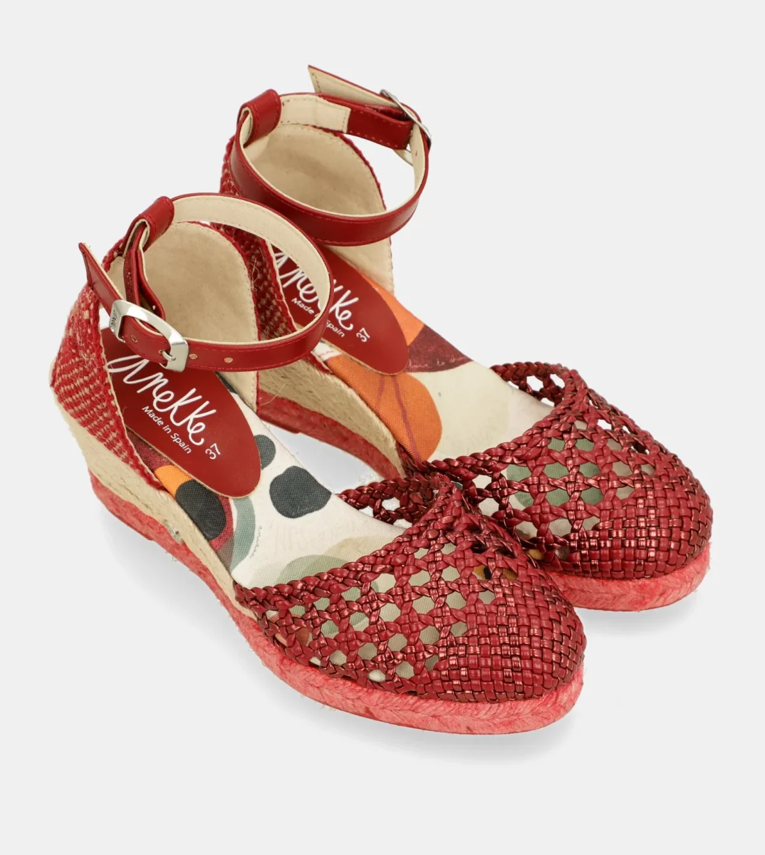 Sandalias de cuña rojas Alma - Imagen 4