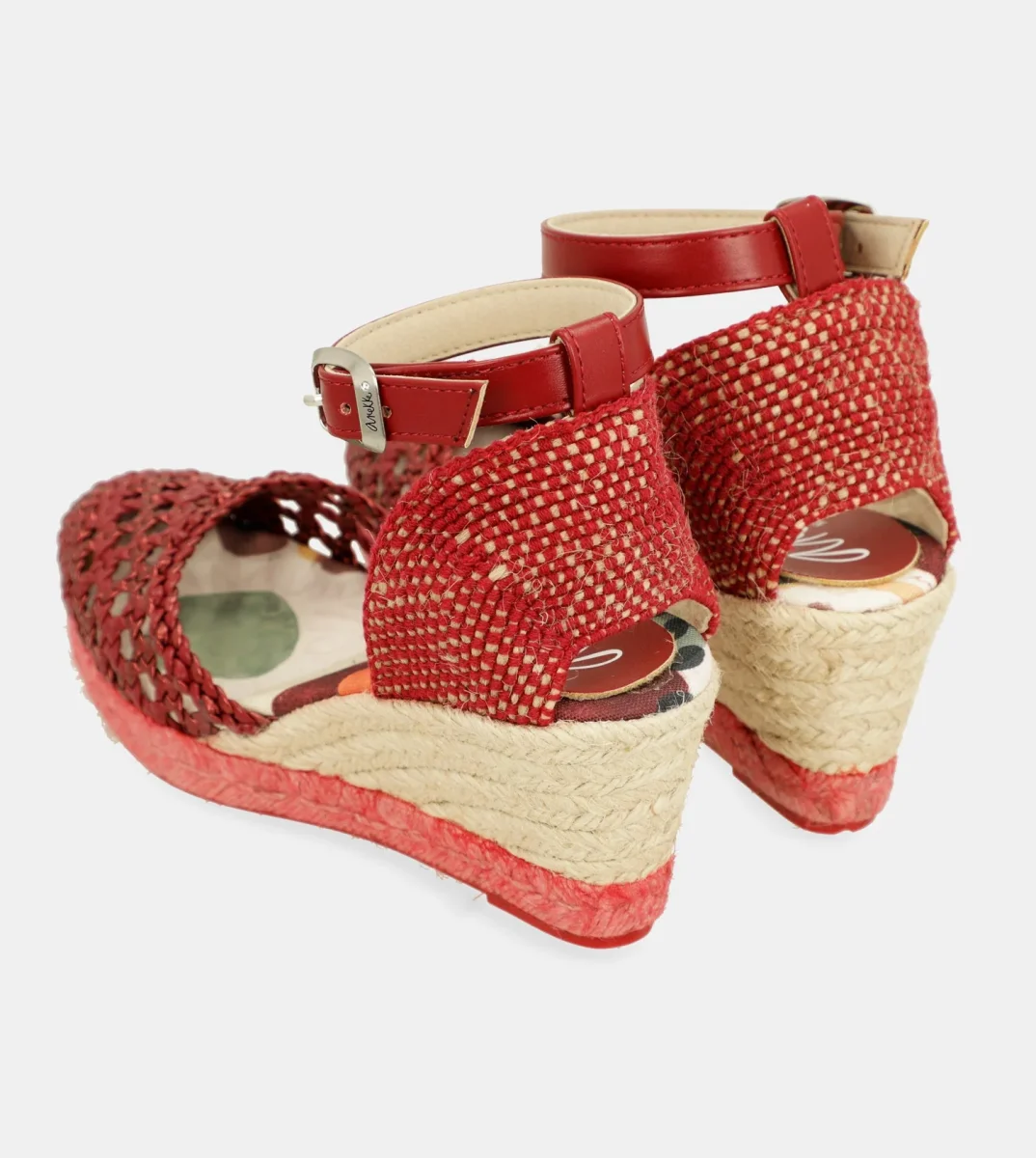 Sandalias de cuña rojas Alma - Imagen 6
