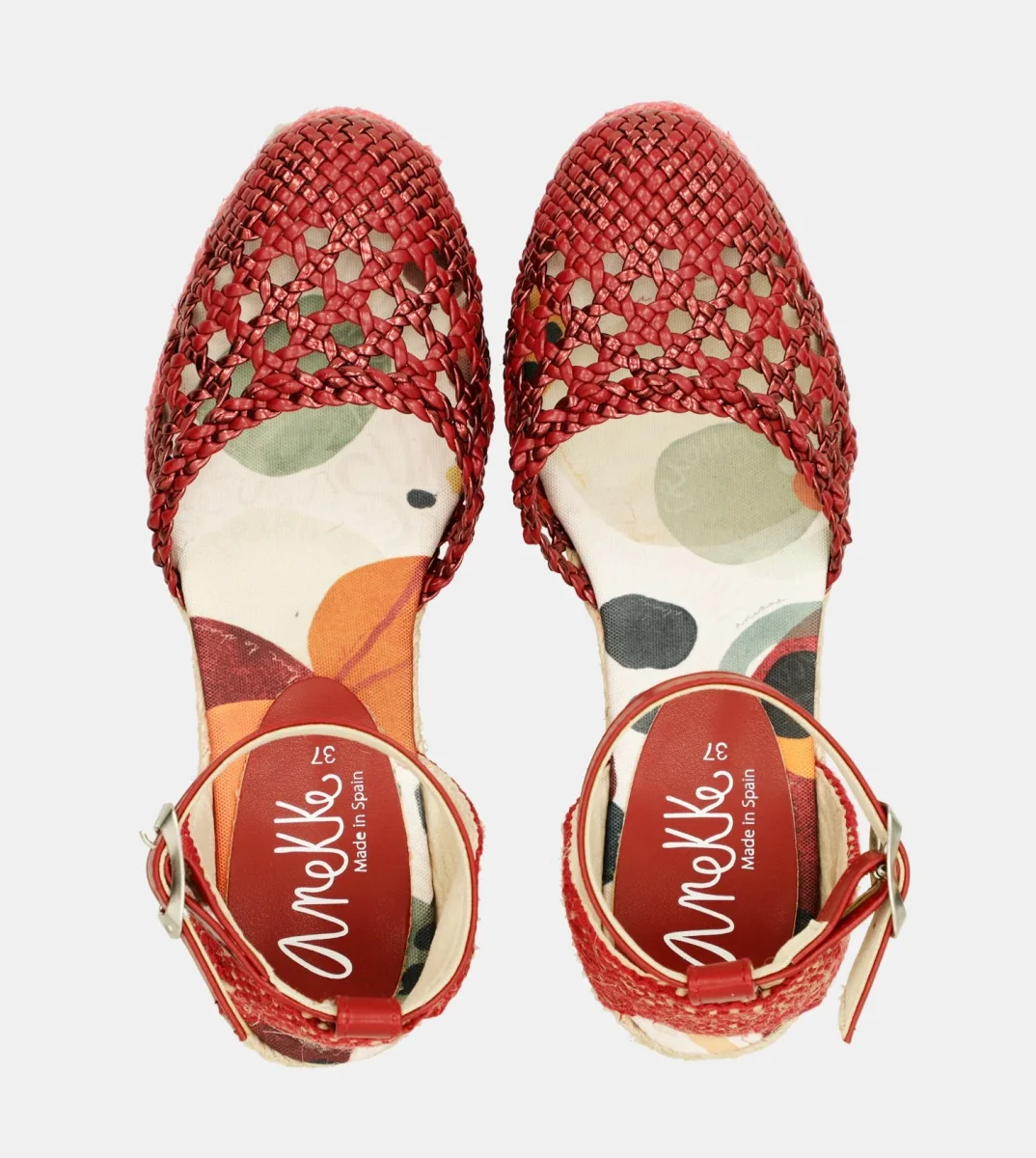 Sandalias de cuña rojas Alma - Imagen 5