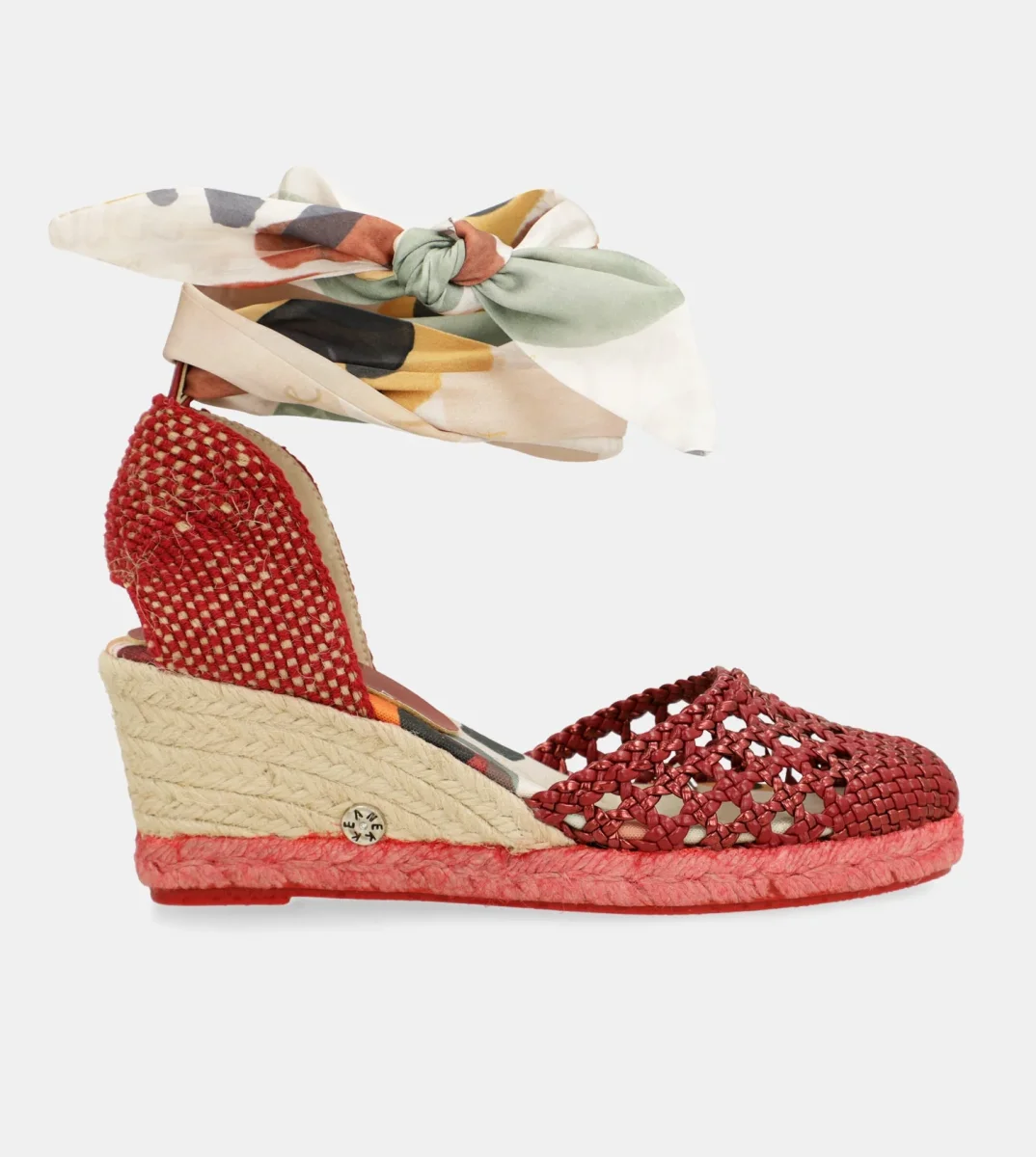 Sandalias de cuña rojas Alma - Imagen 7