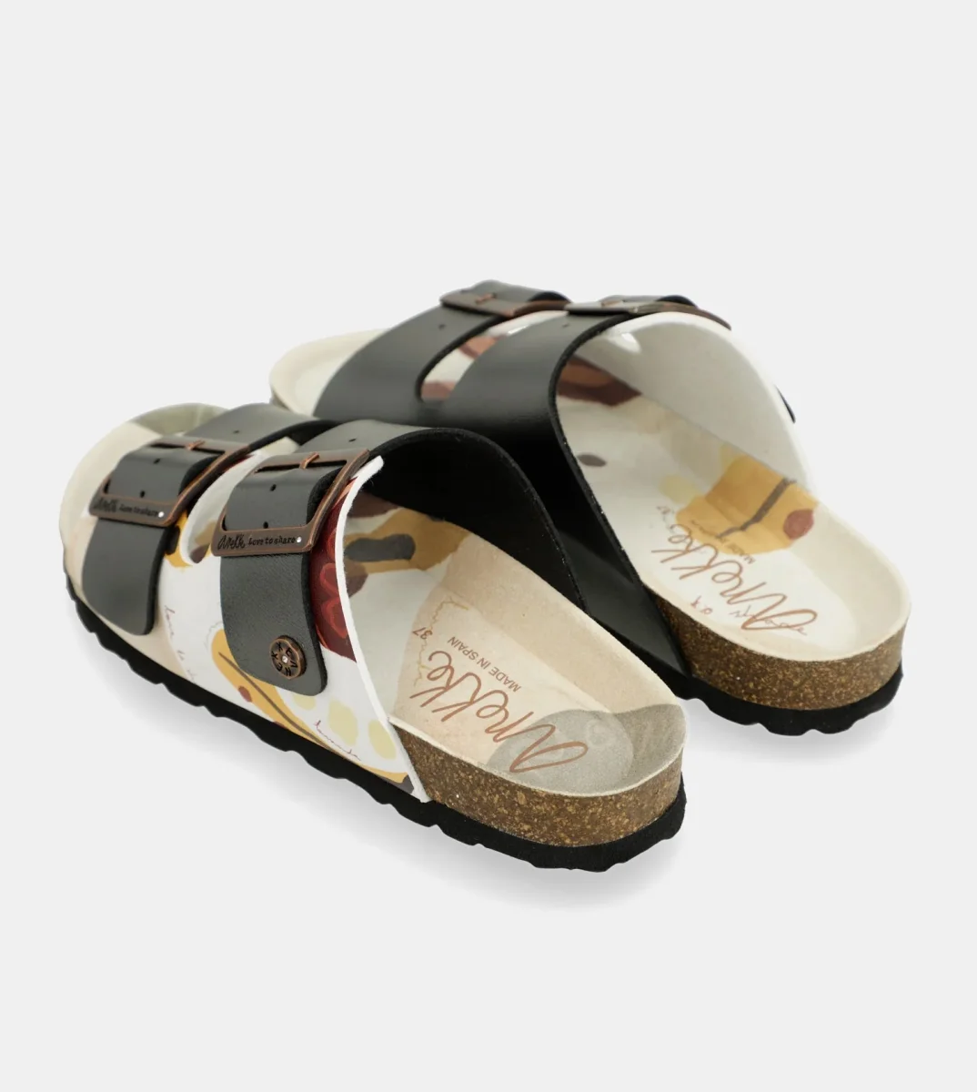 Sandalias bio multicolor negras - Imagen 9