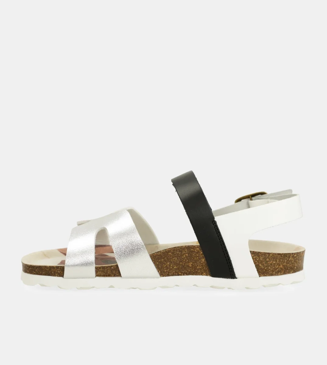 Sandalias plata y negras - Imagen 4