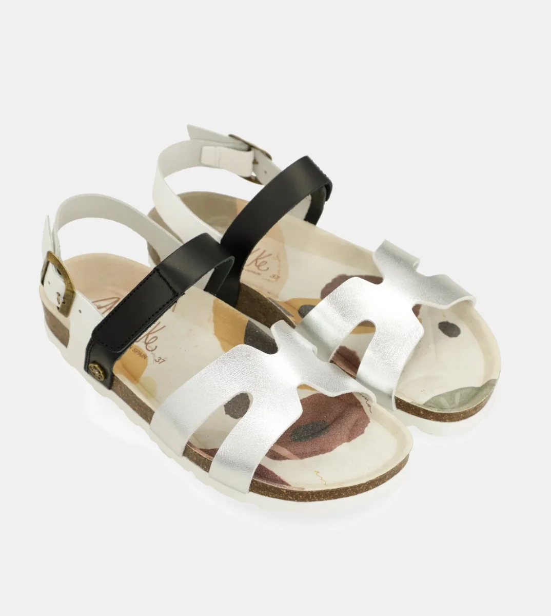 Sandalias plata y negras - Imagen 8