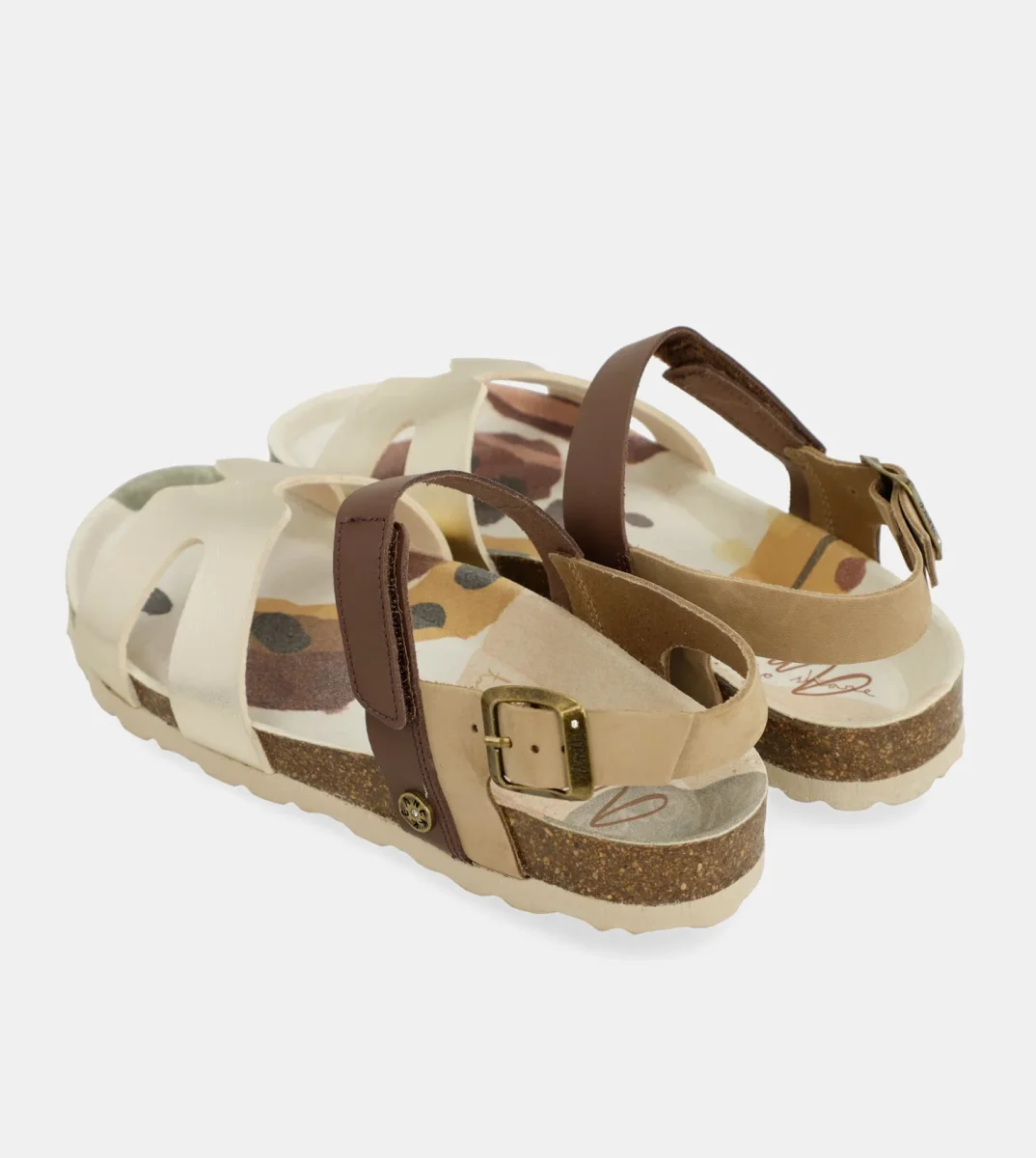 Sandalias oro y marrón - Imagen 8