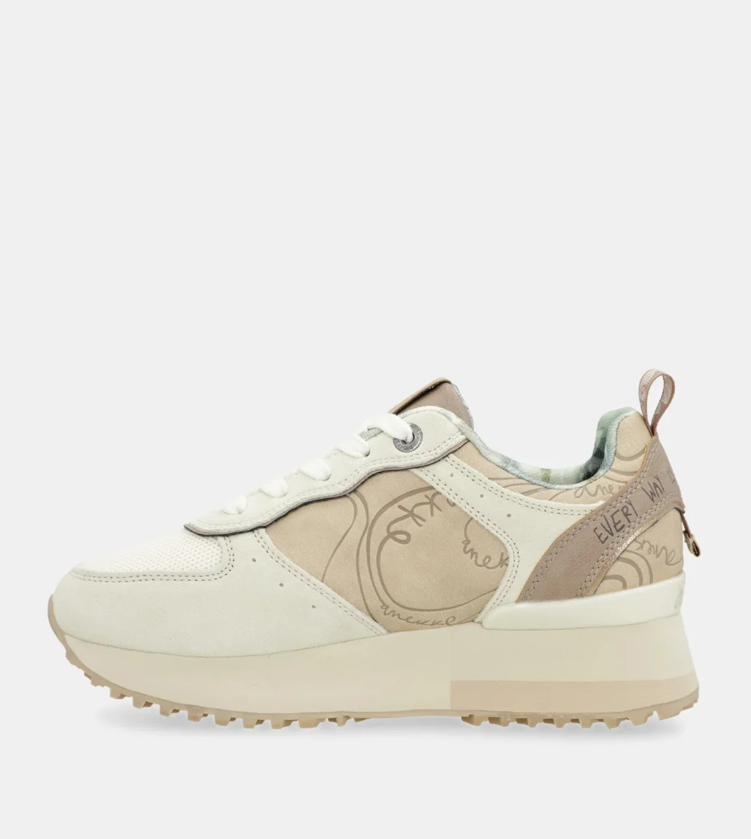 Deportivos plataforma beige - Imagen 9