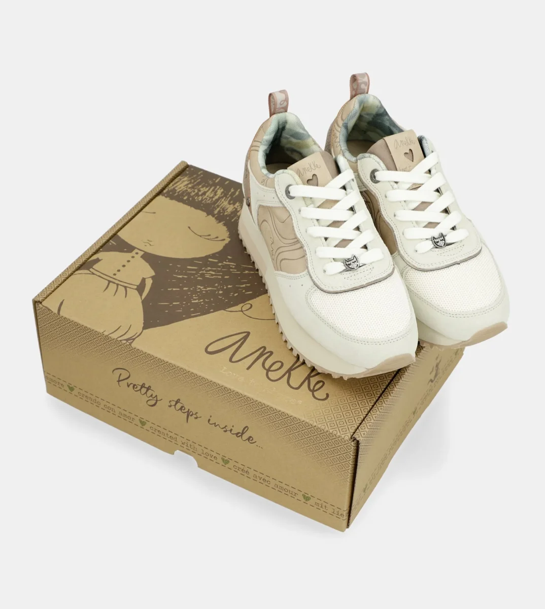 Deportivos plataforma beige - Imagen 7
