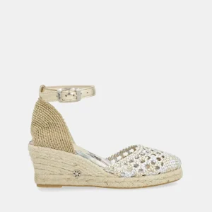Sandalias de cuña plata Memories