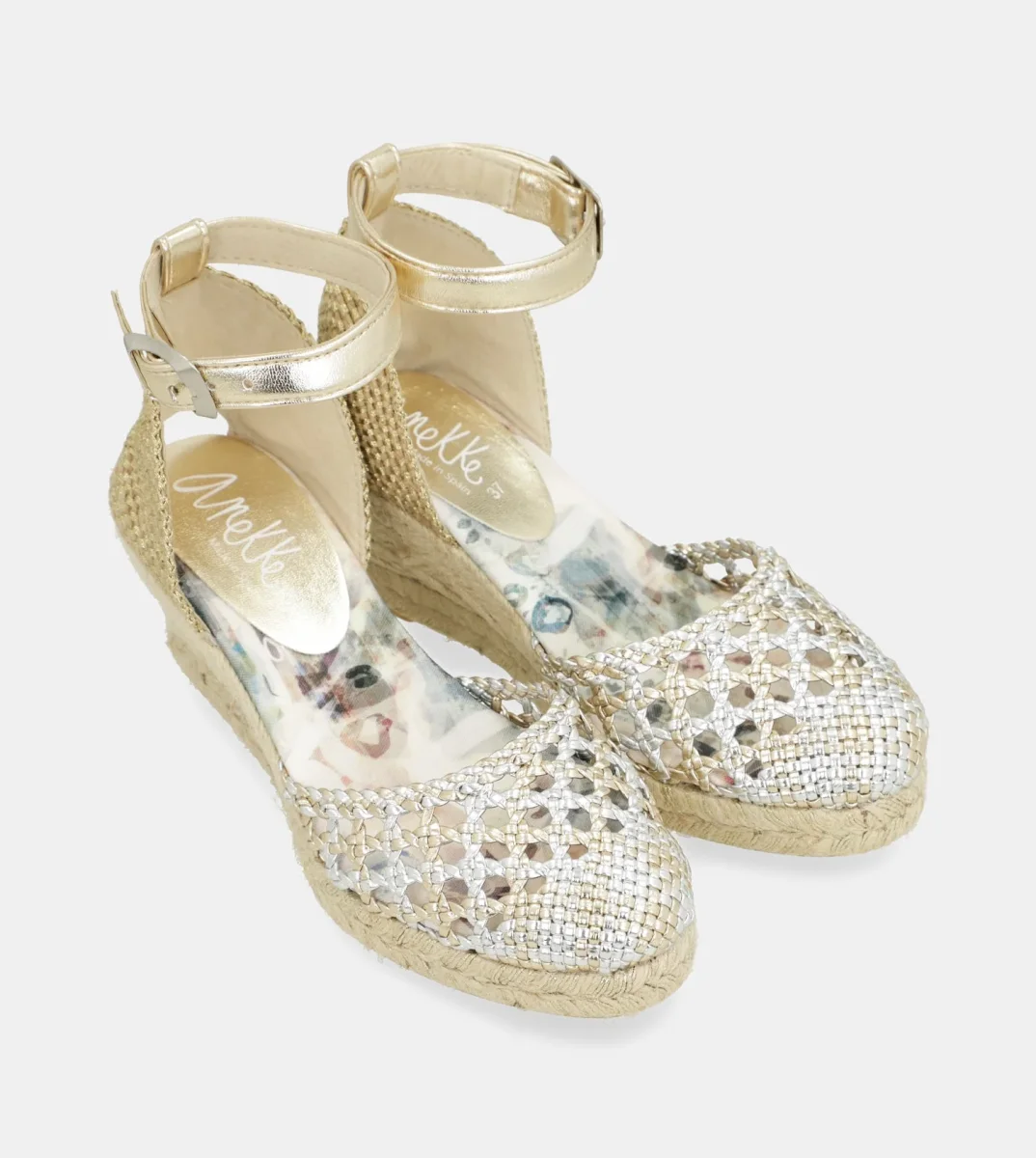 Sandalias de cuña plata Memories - Imagen 4