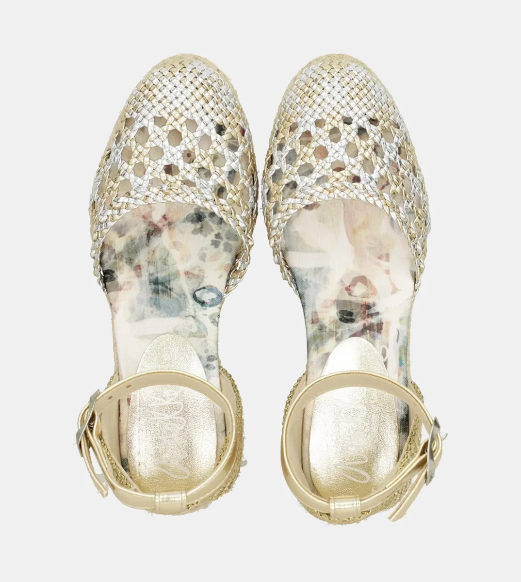 Sandalias de cuña plata Memories - Imagen 3