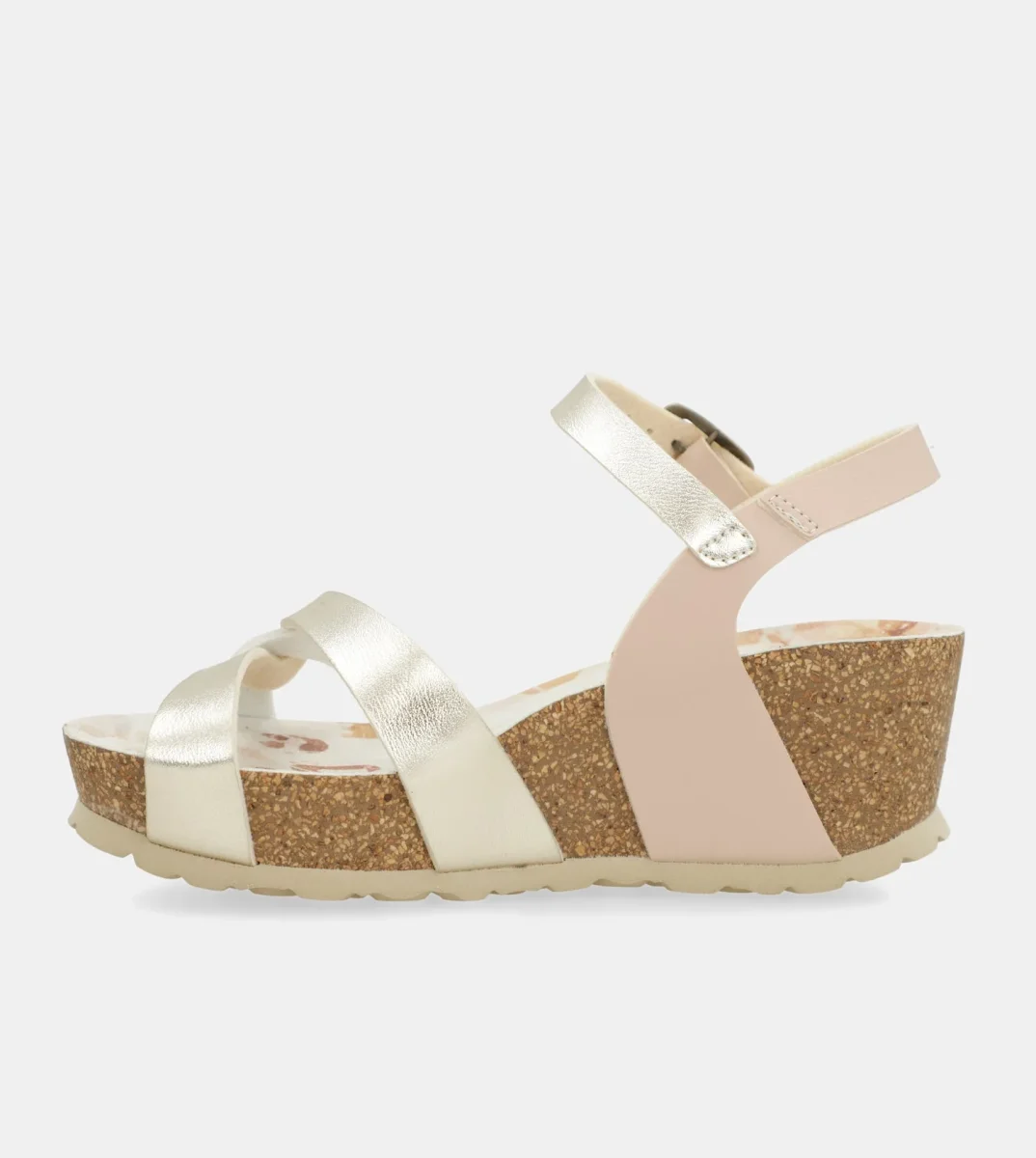 Sandalias de cuña bio tiras blancas - Imagen 3