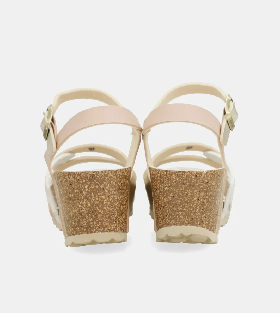 Sandalias de cuña bio tiras blancas - Imagen 4