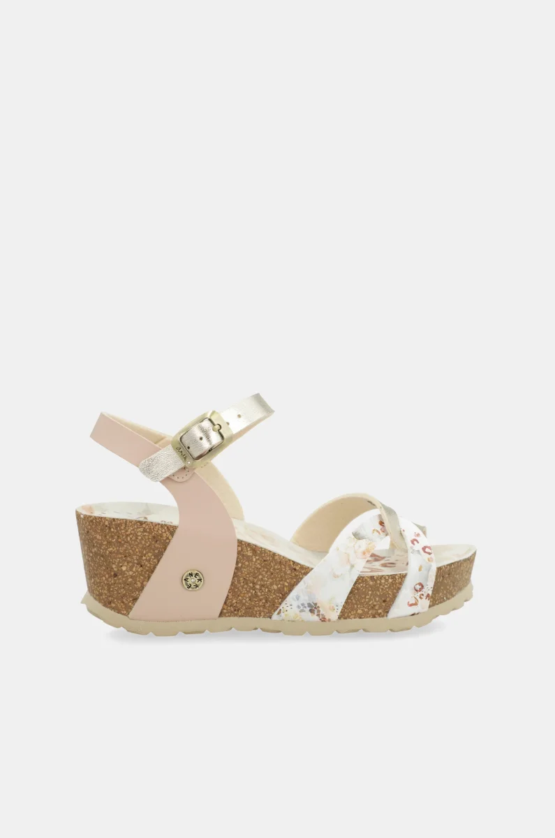 Sandalias de cuña bio tiras blancas - Imagen 2