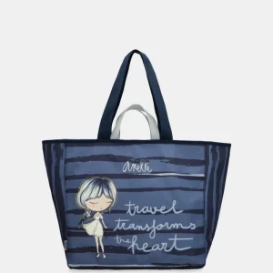 Bolso de playa grande azul