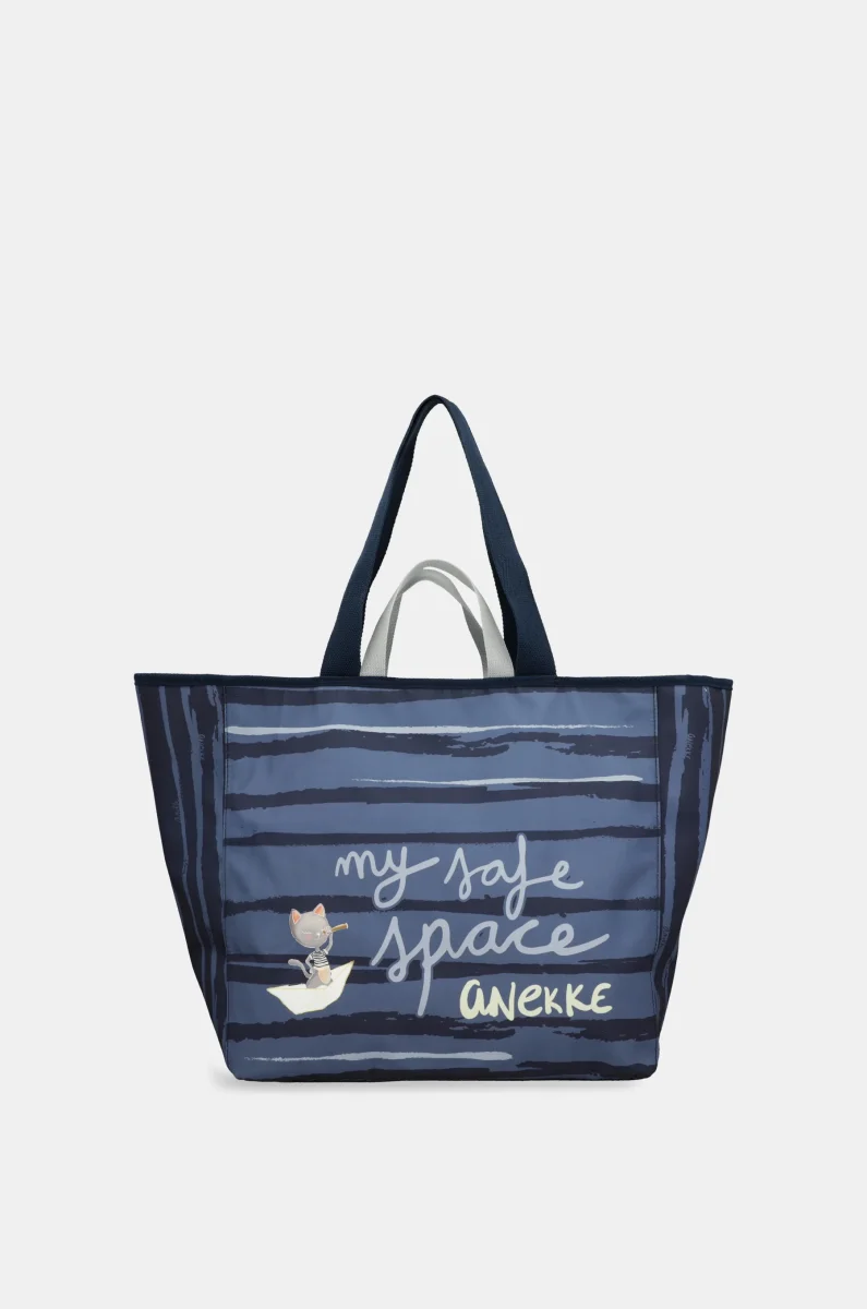 Bolso de playa grande azul - Imagen 7
