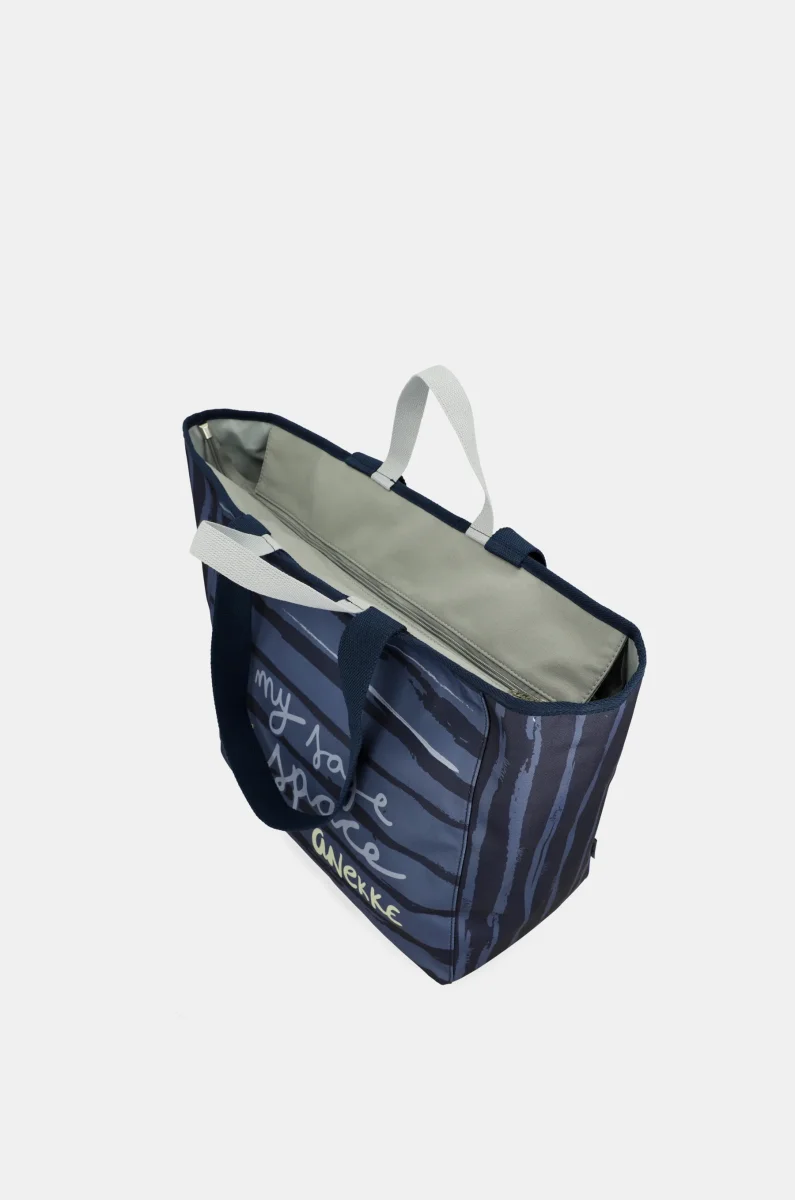 Bolso de playa grande azul - Imagen 8