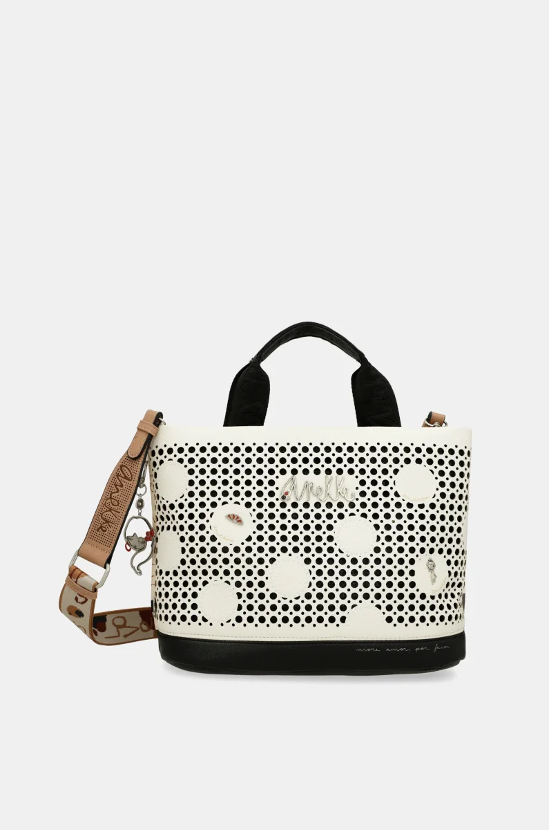 Bolso de mano con bandolera Lunares