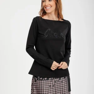 Camiseta manga larga negra
