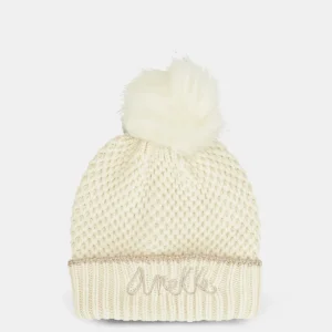 Gorro de punto beige