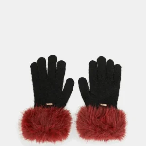 Guantes de punto combinados