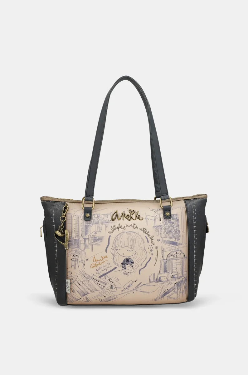 Bolso shopper con bandolera Studio - Imagen 2