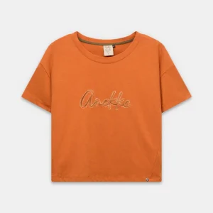 Camiseta de manga corta naranja