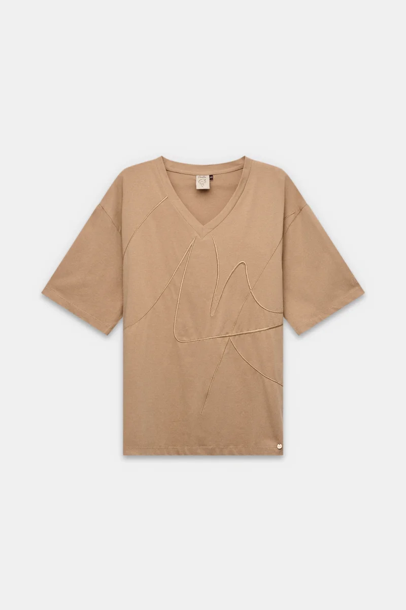 Camiseta beige - Imagen 2