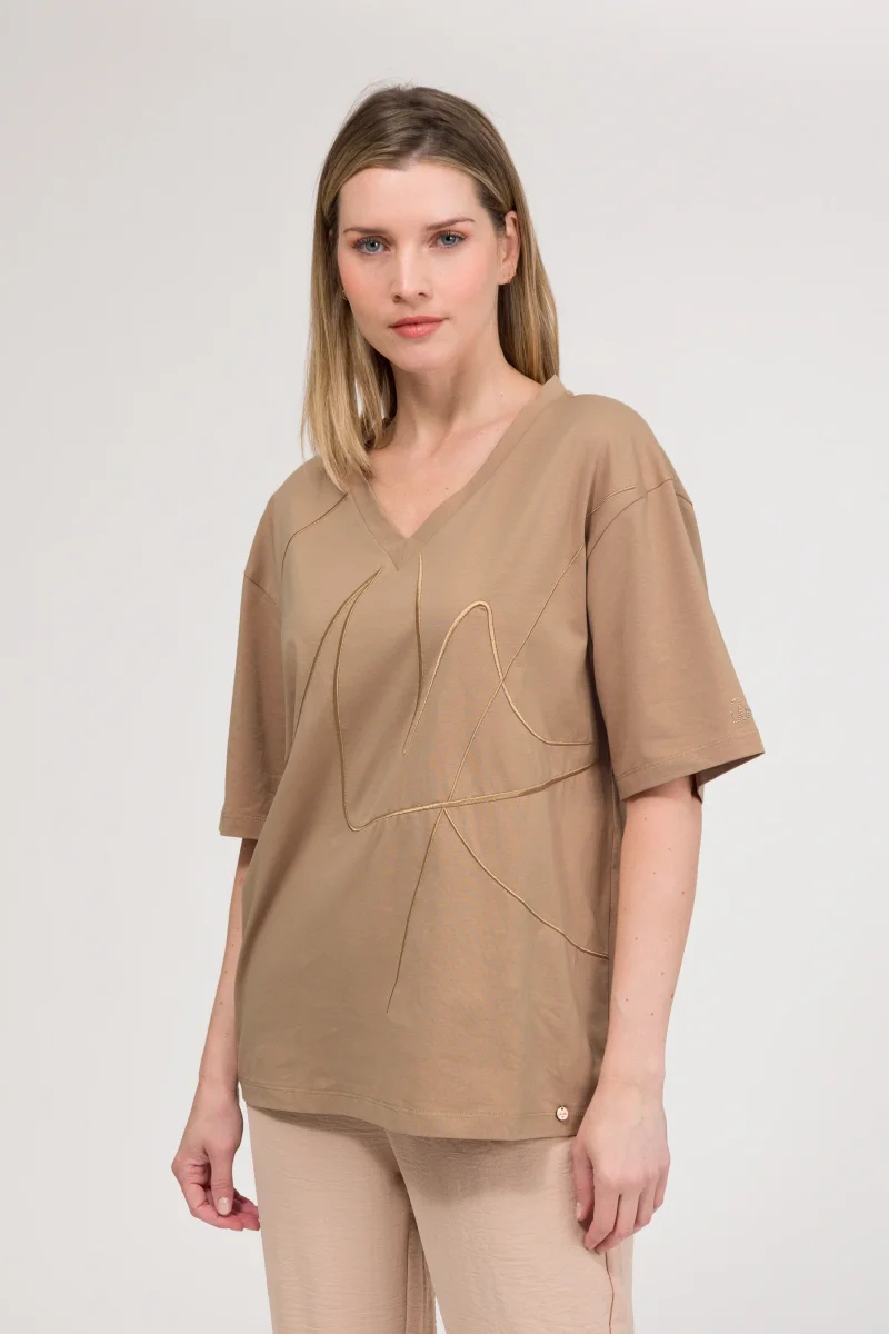 Camiseta beige - Imagen 3