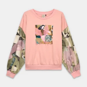 Sudadera de manga larga rosa