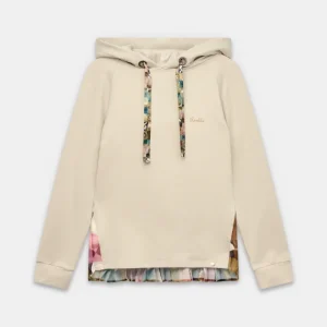 Sudadera con capucha plisada