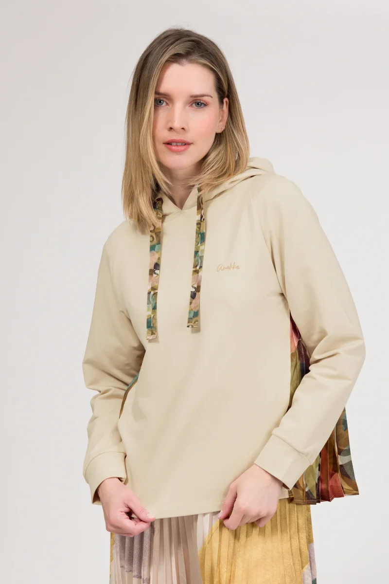 Sudadera con capucha plisada - Imagen 3