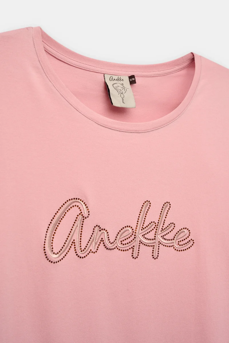 Camiseta de manga corta rosa con logo - Imagen 4