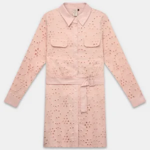 Vestido de manga larga rosa