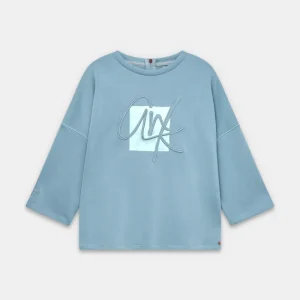 Sudadera manga corta azul