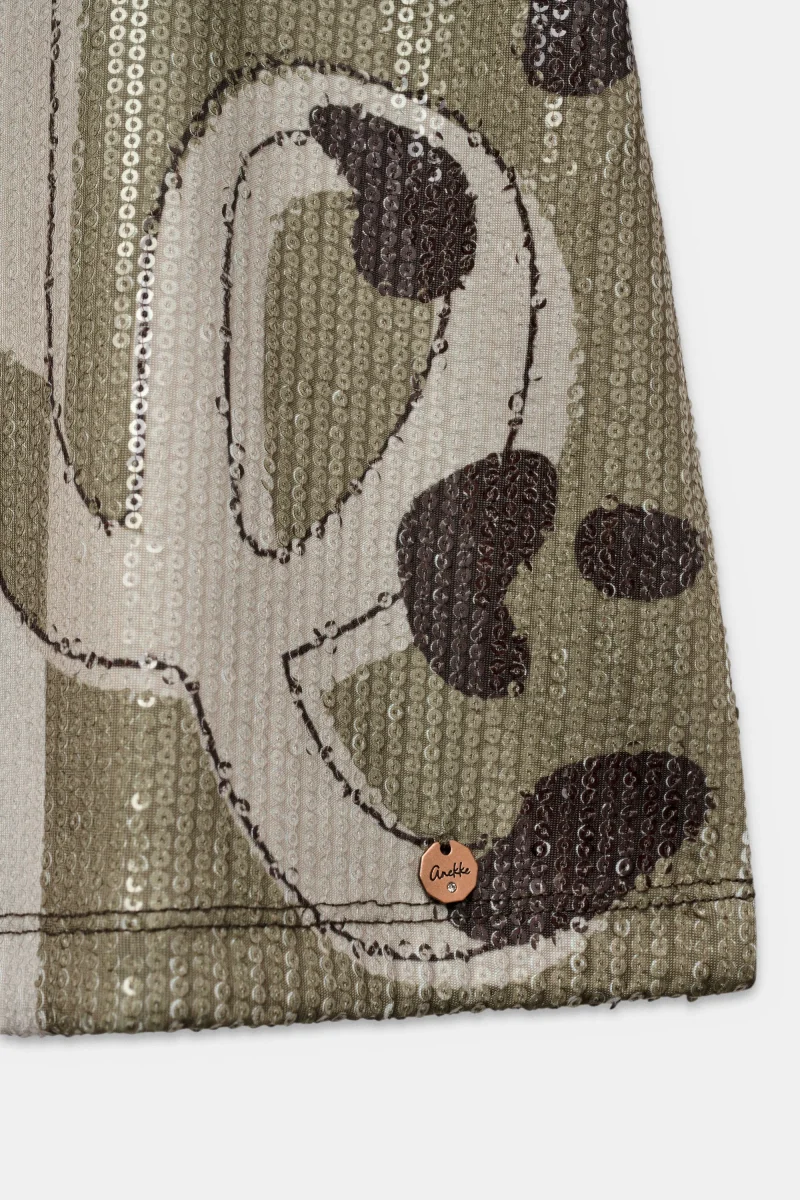 Camiseta beige con lentejuelas - Imagen 6
