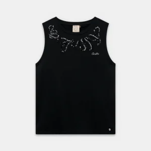 Camiseta negra sin mangas