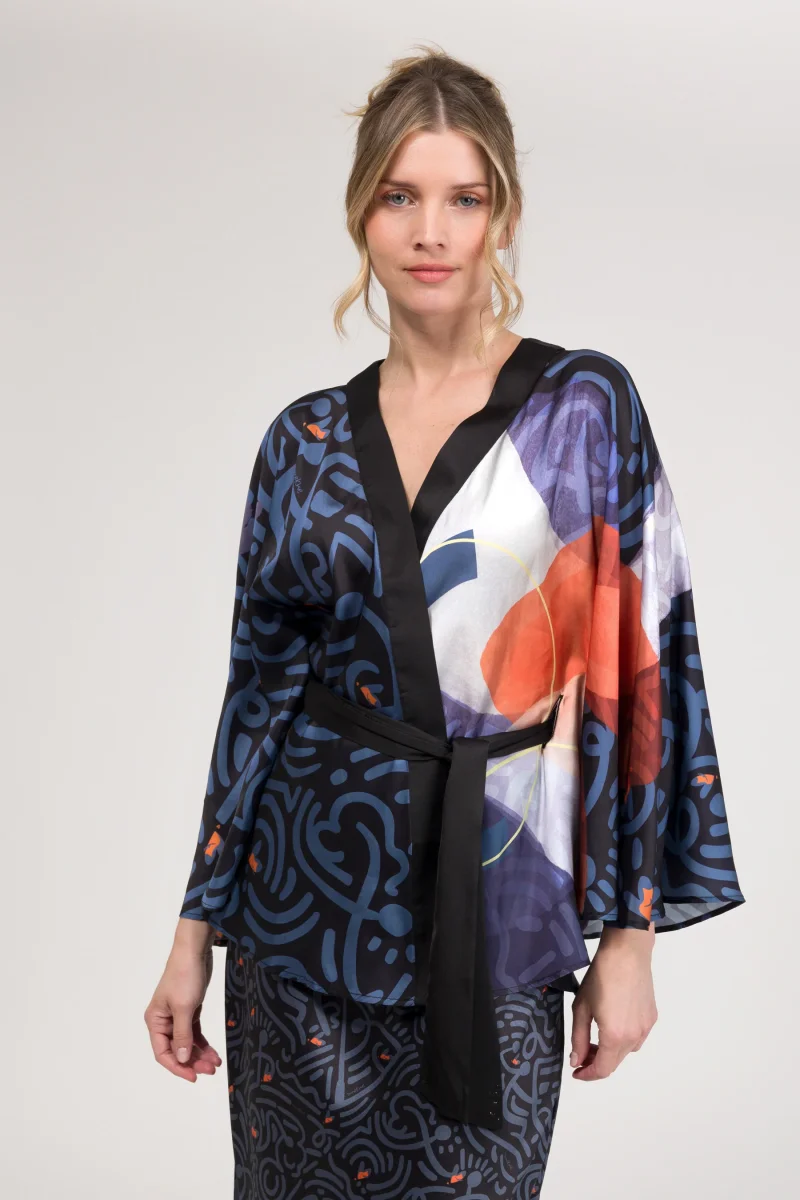 Kimono estampado fluido - Imagen 3