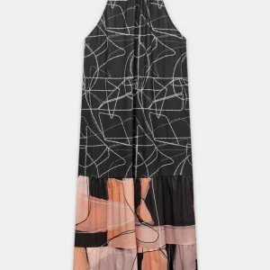 Vestido sin mangas estampado