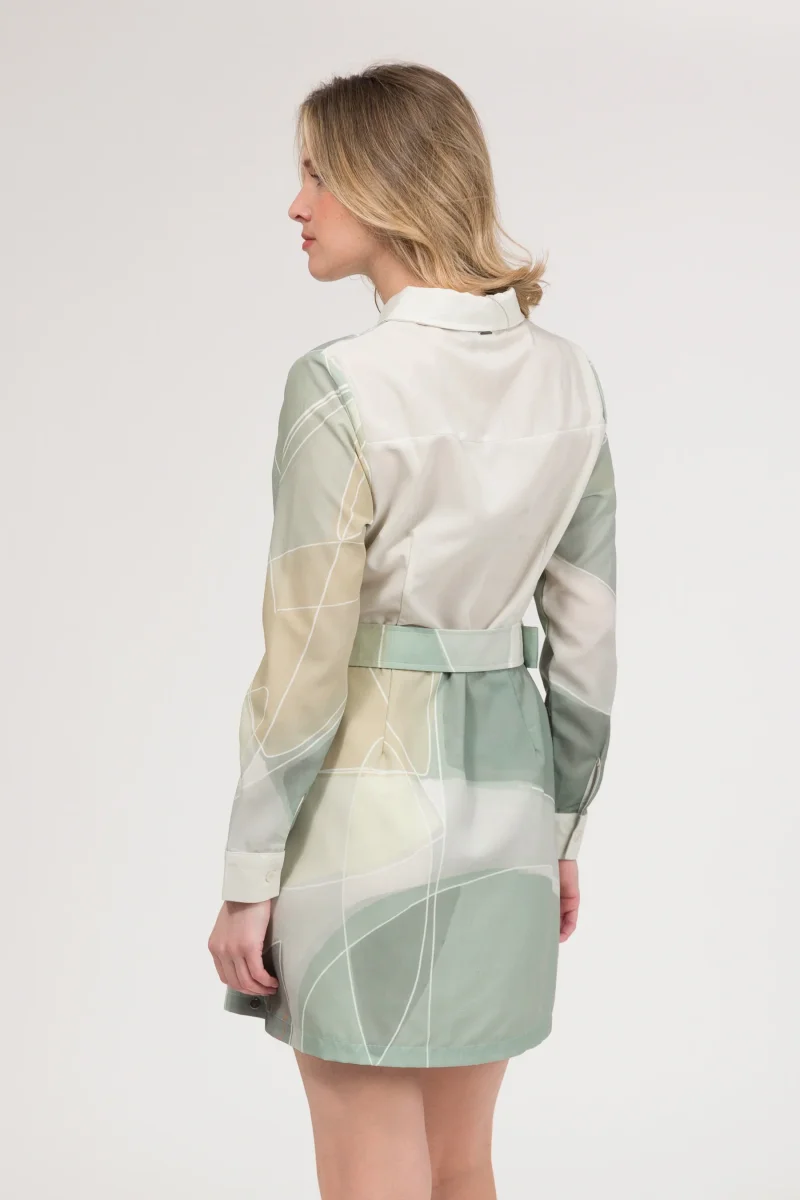 Vestido de manga larga verde - Imagen 4